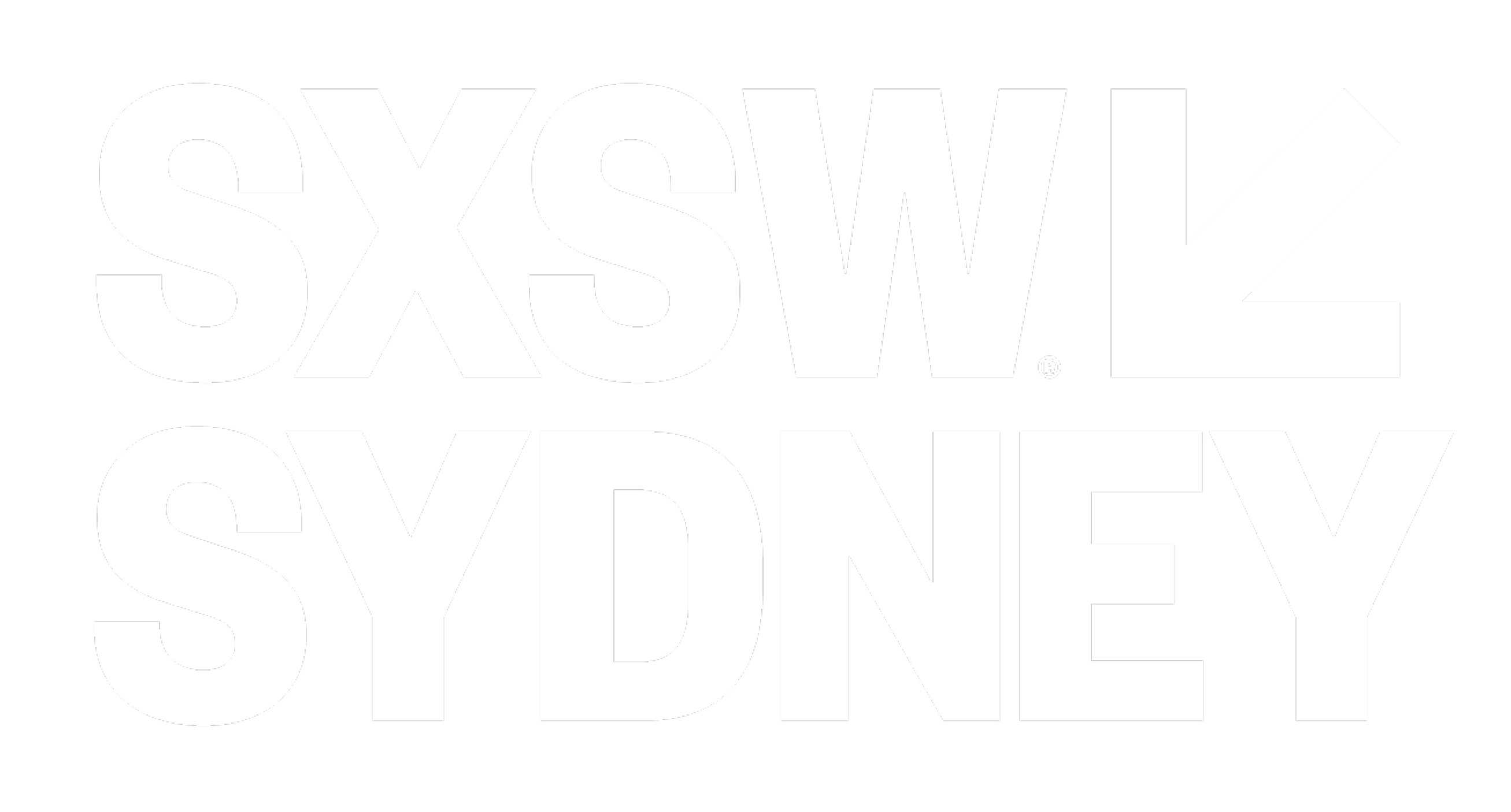SXSW Sydney logo stacked white 1