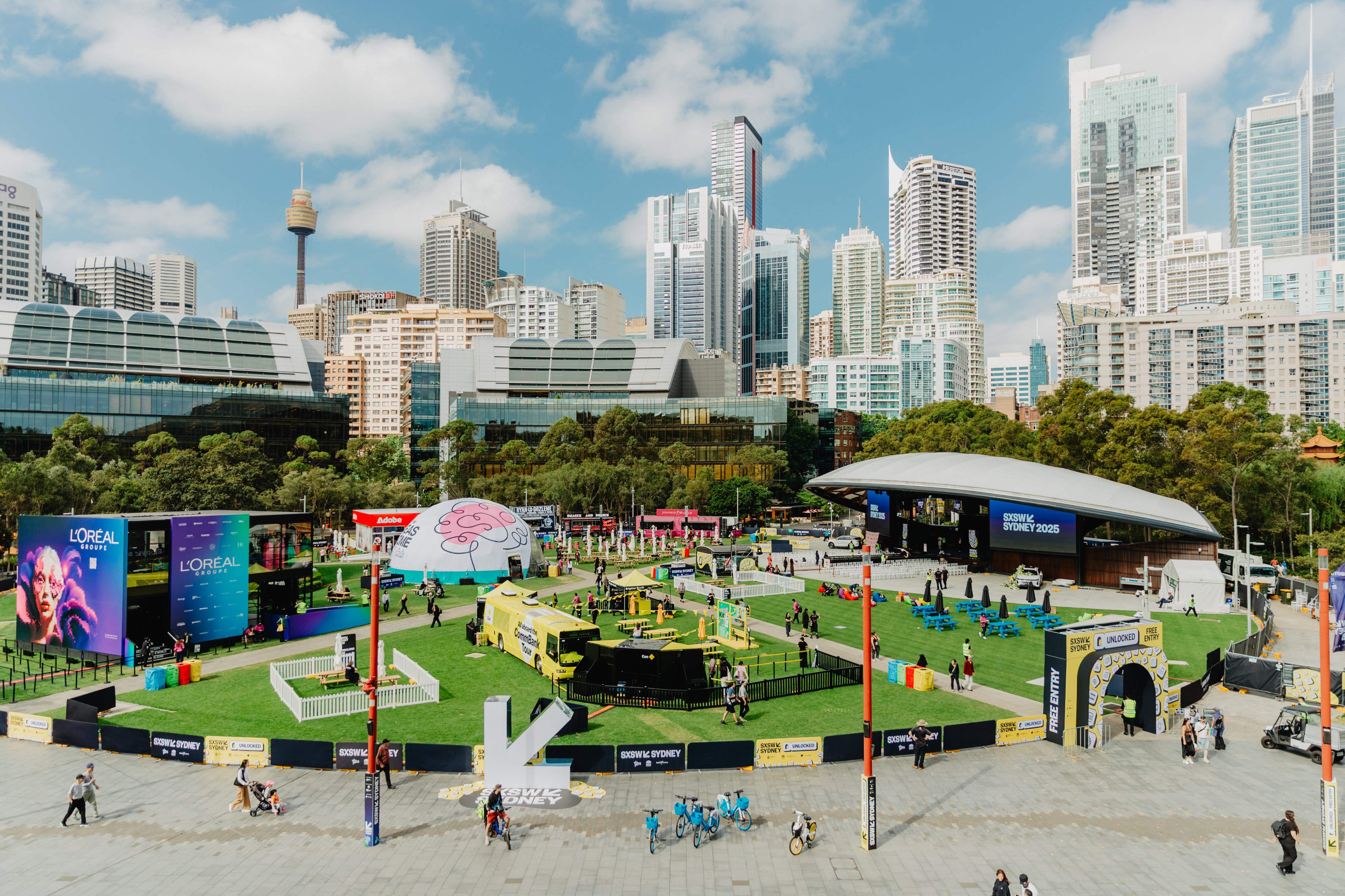 Tumbalong Park - Day one, morning